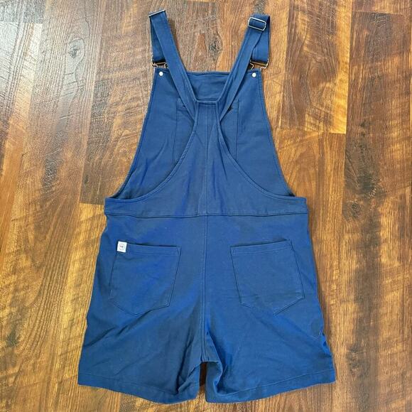 SWOVERALLS The Swovie Shorts Navy UNISEX Organic Cotton Overalls Romper Medium - Picture 5 of 9